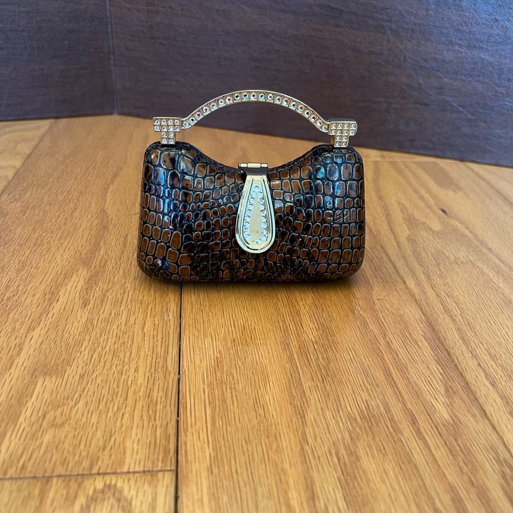 Mini snake print purse